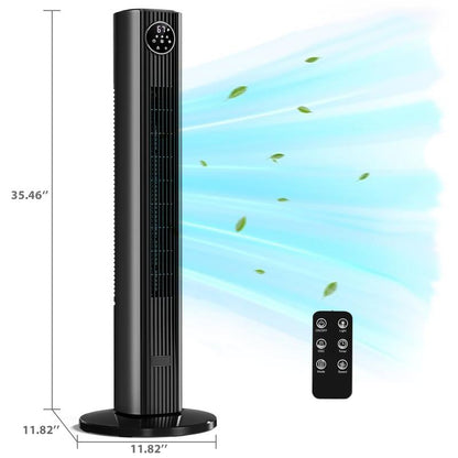 R.W.FLAME 36" Bladeless Tower Fan with Remote 🌀 + Foldable 3-in-1 USB Fan 🎁