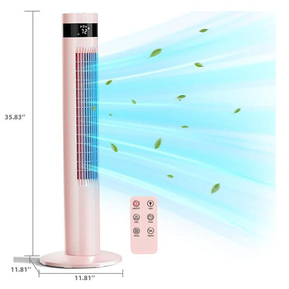 R.W.FLAME 36" Bladeless Tower Fan with Remote 🌀 + Foldable 3-in-1 USB Fan 🎁